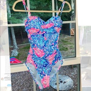 Lilly Pulitzer one piece bathing suit.